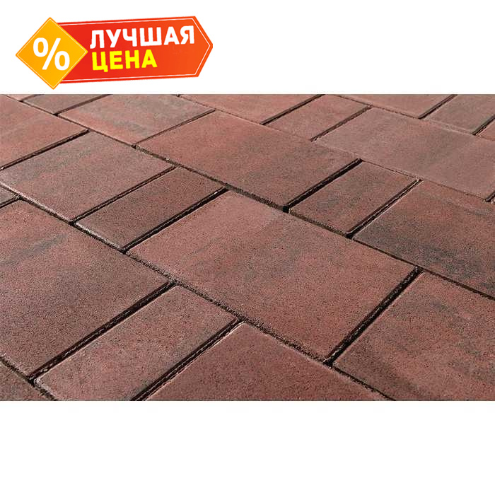 Плитка тротуарная BRAER Старый город Ландxаус Color Mix Закат, толщина 80 мм