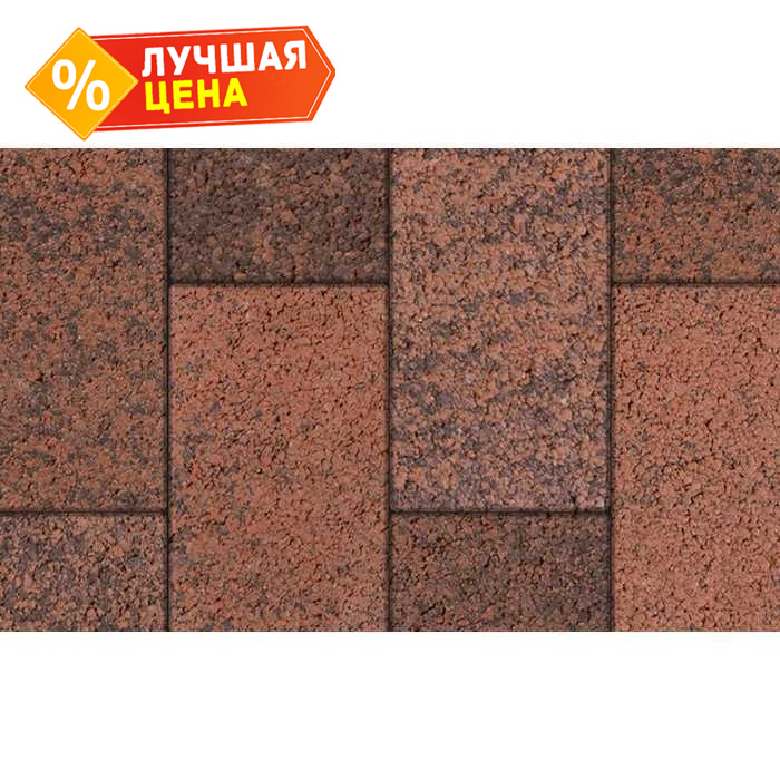 Плитка тротуарная Прямоугольник (Ла-Линия) Б.5.П.8 Листопад гранит Клинкер 600x300x80 мм