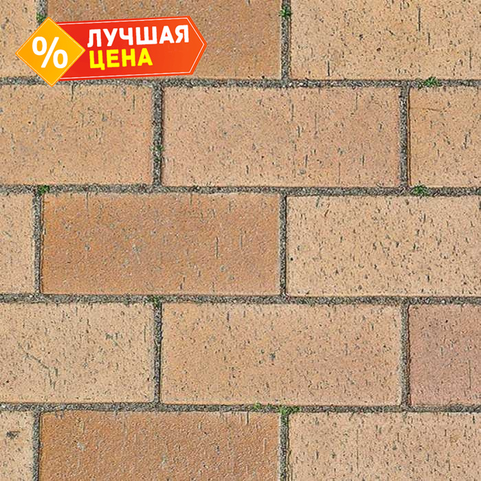 Клинкерная брусчатка Muhr №06S Hellbraun-bunt spezial, 200x100x40 мм