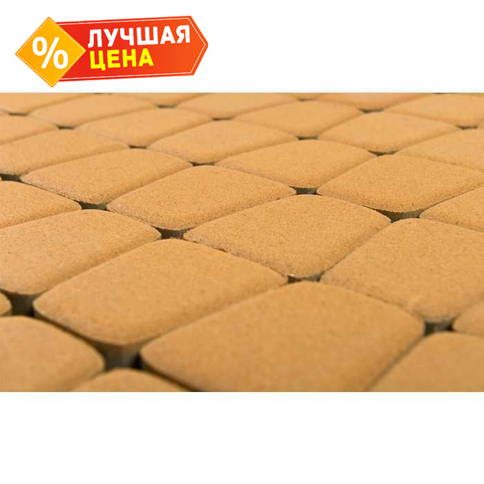 Плитка тротуарная BRAER Классико круговая медовый, 73x110x115x60 мм