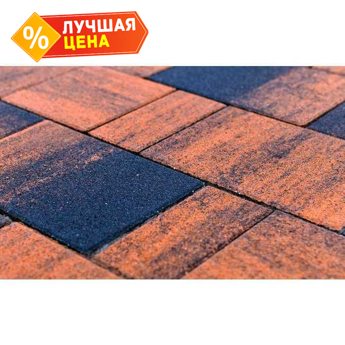 Плитка тротуарная BRAER Старый город Ландxаус Color Mix Теxас, толщина 80 мм