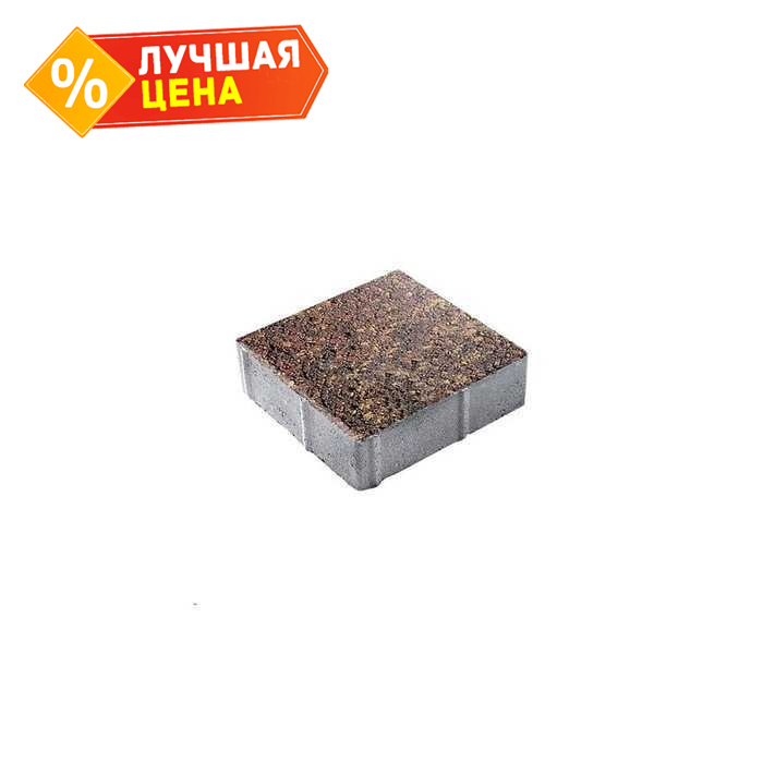 Плитка тротуарная Квадрат (ЛА-Линия) Б.1.К.8 Листопад гранит Осень 300x300x80 мм