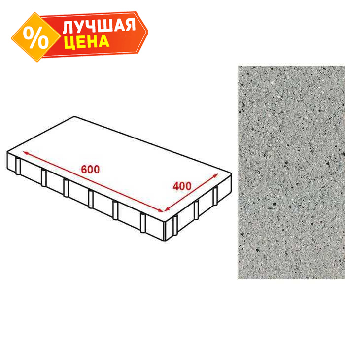 Плита тротуарная Готика Granite FERRO, Цветок Урала, 600x400x80 мм