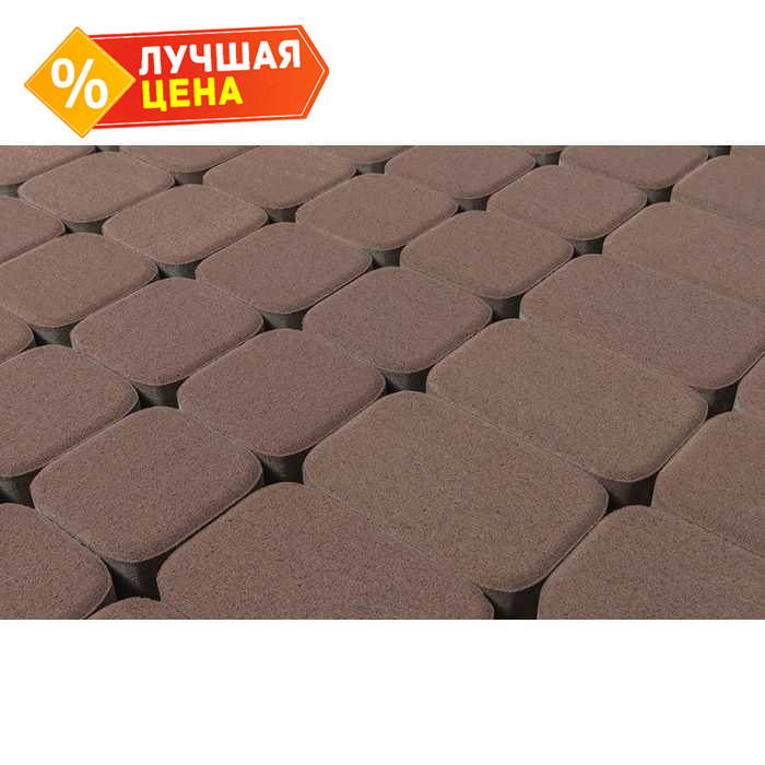 Плитка тротуарная BRAER Классико Дуо винный, 115/172x115x40 мм