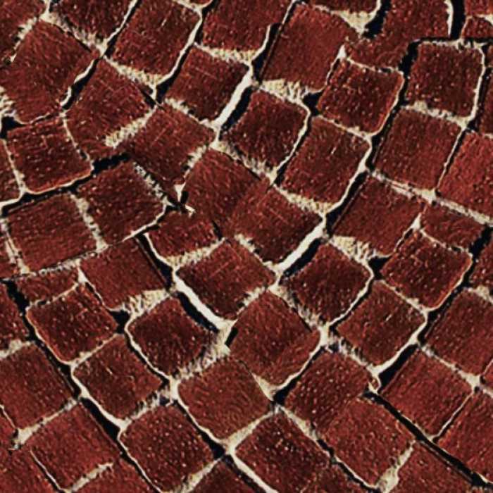 Клинкерная брусчатка мозаика Muhr №04, Rotbraun-bunt, 61x59x65 мм