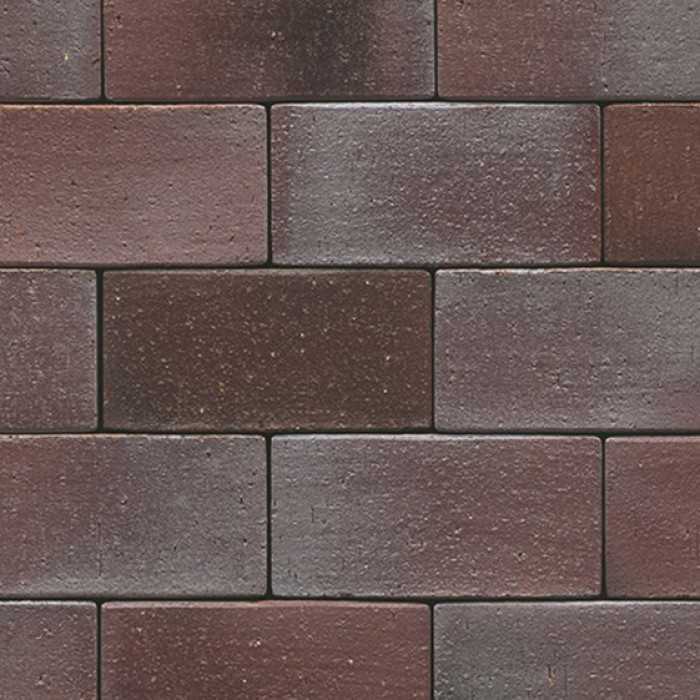 Клинкерная брусчатка Muhr №10 Violettblau geflammt, 200x100x52 мм