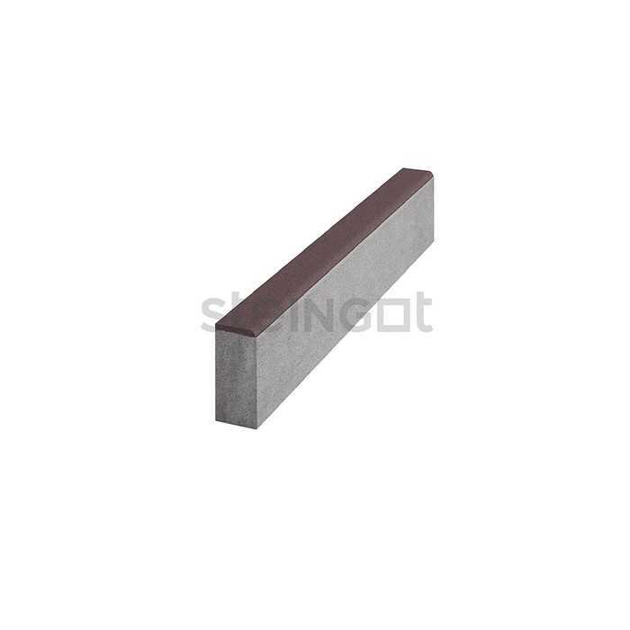 Тротуарный бордюр садовый Steingot, цвет темно-коричневый, 100*200*80 мм