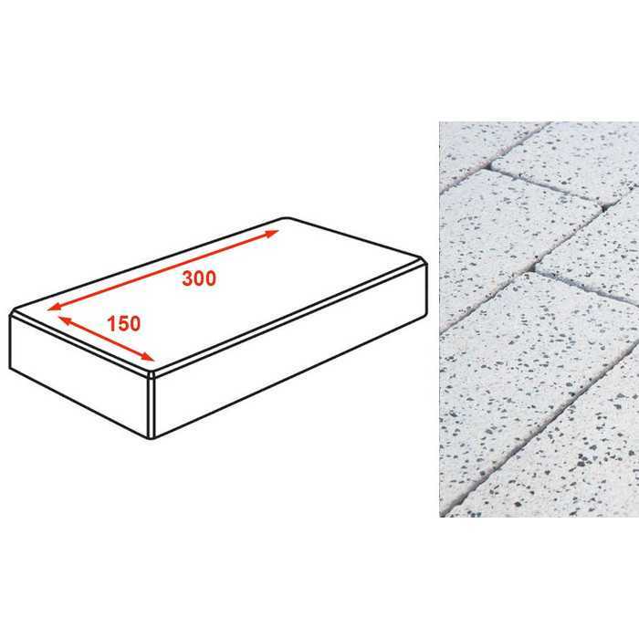 Плитка тротуарная Готика Granite FINERRO, картано, Покостовский 300x150x100 мм