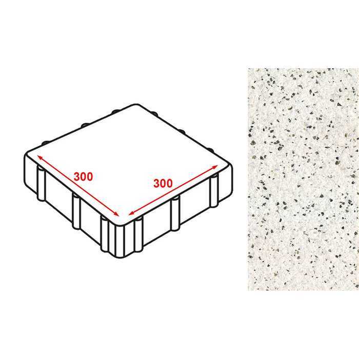 Плитка тротуарная Готика Granite FERRO, Покостовский 300x300x60 мм