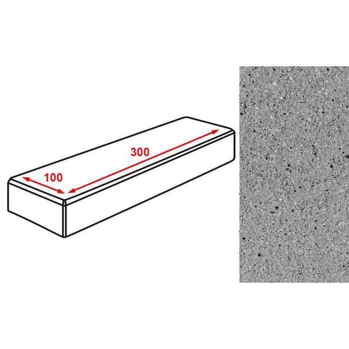 Плитка тротуарная Готика Granite FERRO, паркет, Цветок Урала 300x100x80 мм