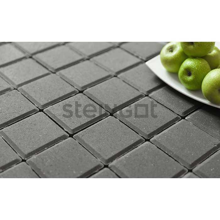 Плитка тротуарная Steingot Моно, Квадрат, серый, 100x100x80 мм